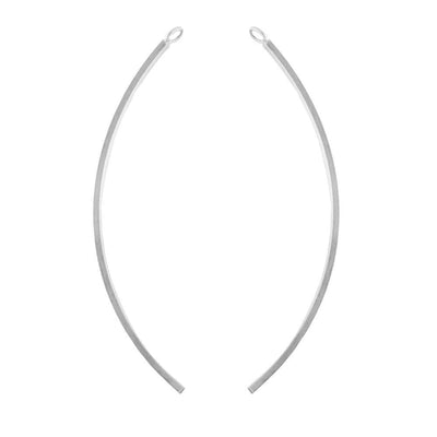 .925 Sterling Silver Curved Earring Findings - Too Cute Beads
