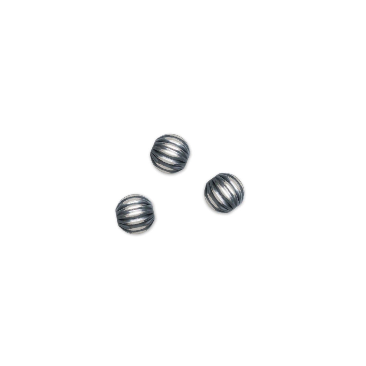 4mm Corrugated Navajo Beads on a white background.