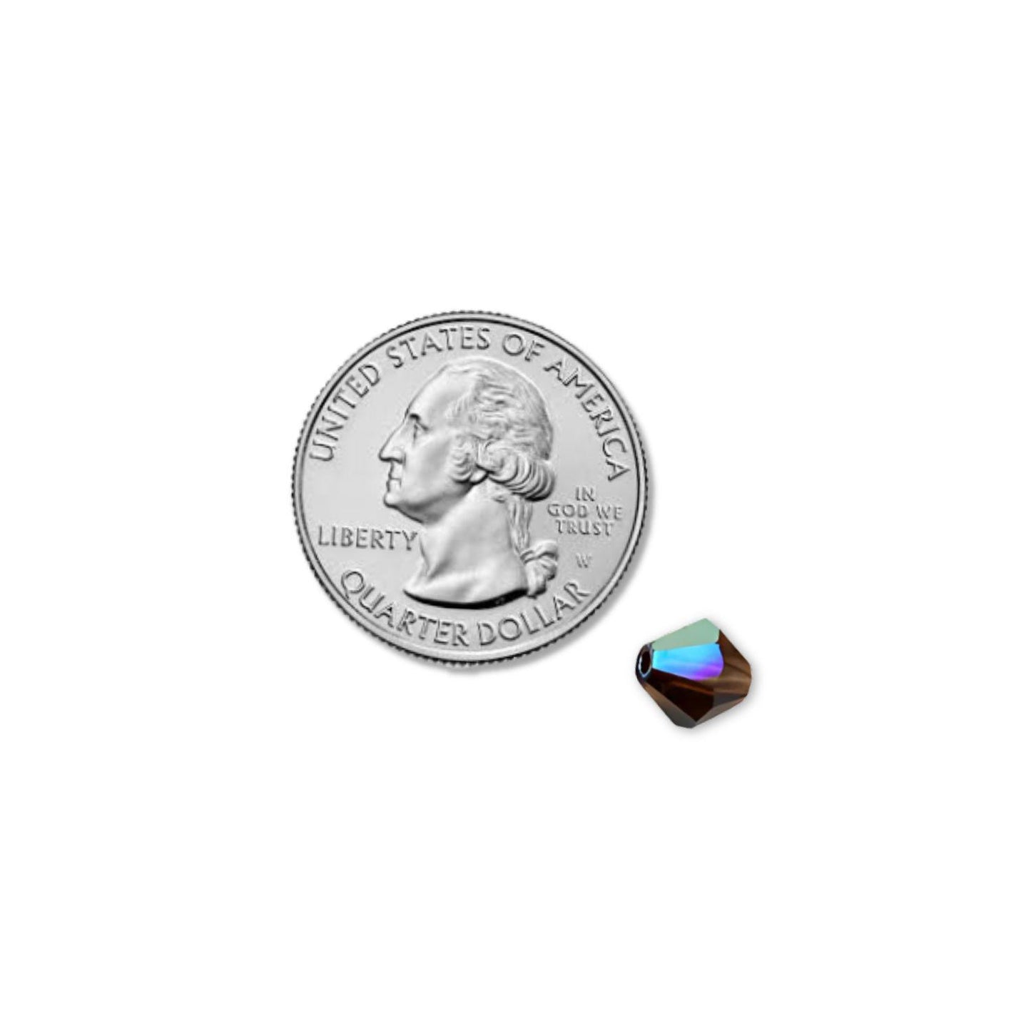 Swarovski 8mm Bicone - Mocca AB (10 Pack) XILION