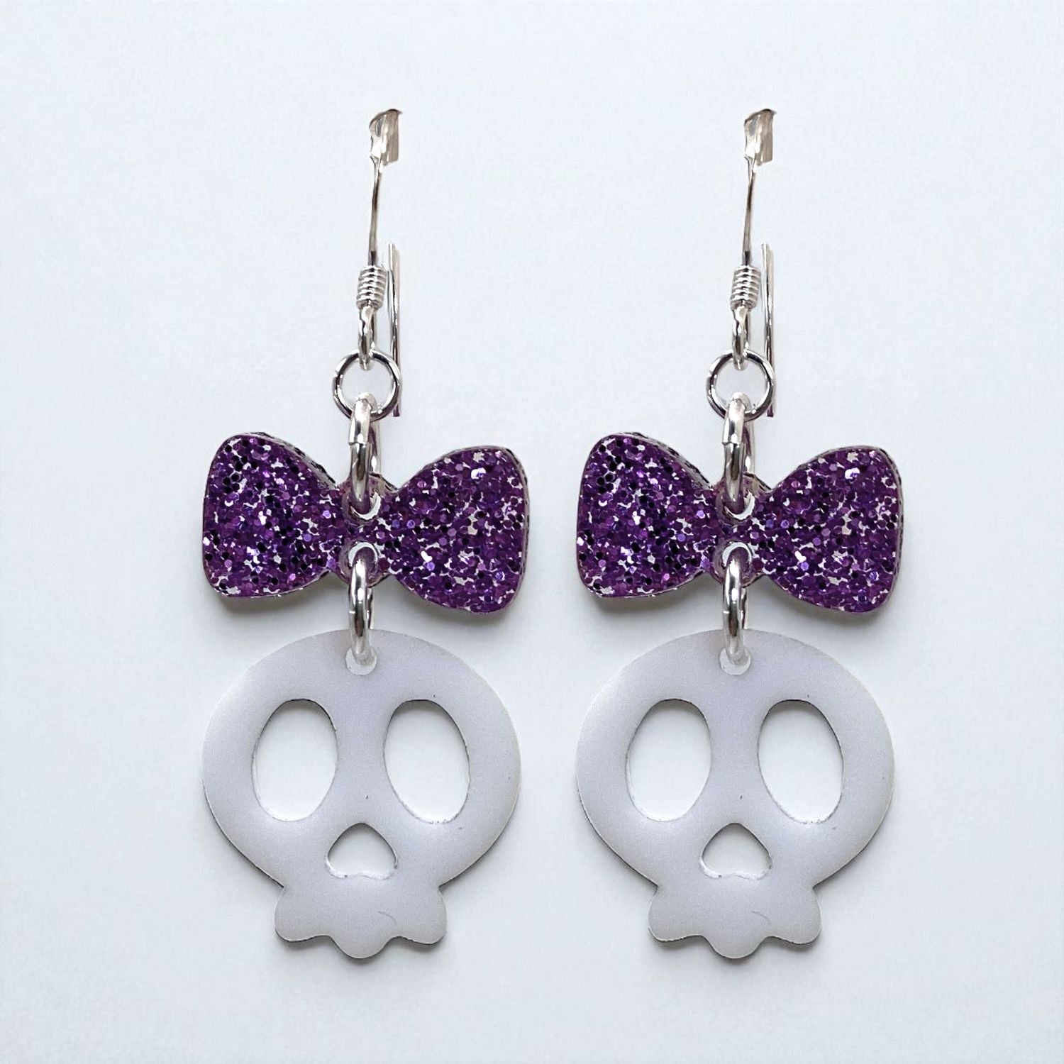 Adore-a-Bow Skull Earrings (Ready to Wear)