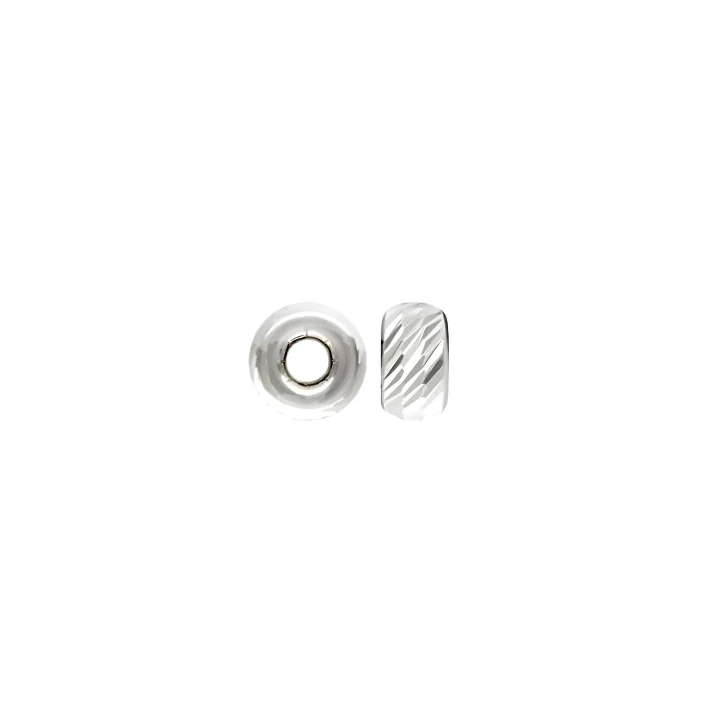 .925 Sterling Silver Multi-Cut Rondelle Beads