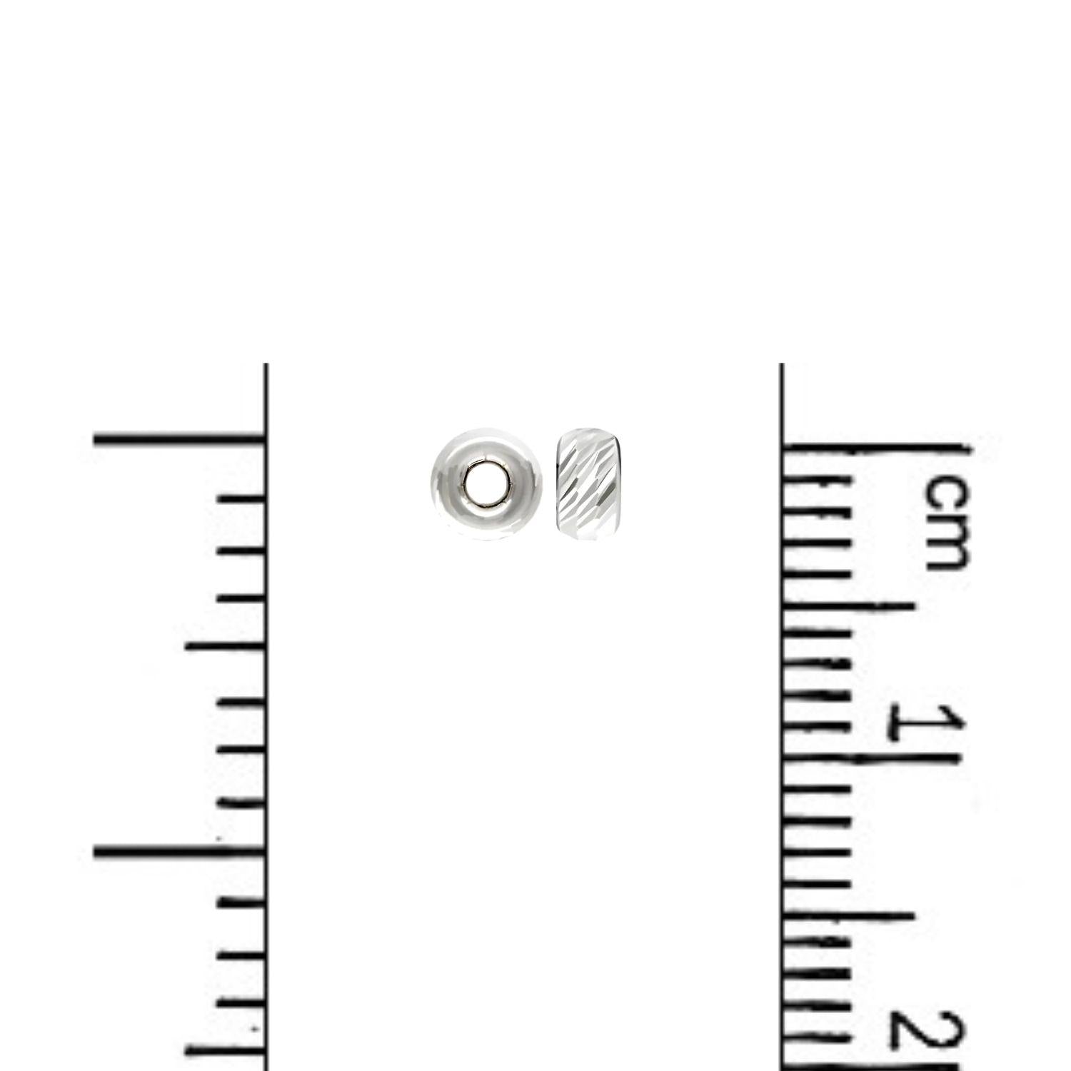 .925 Sterling Silver Multi-Cut Rondelle Beads