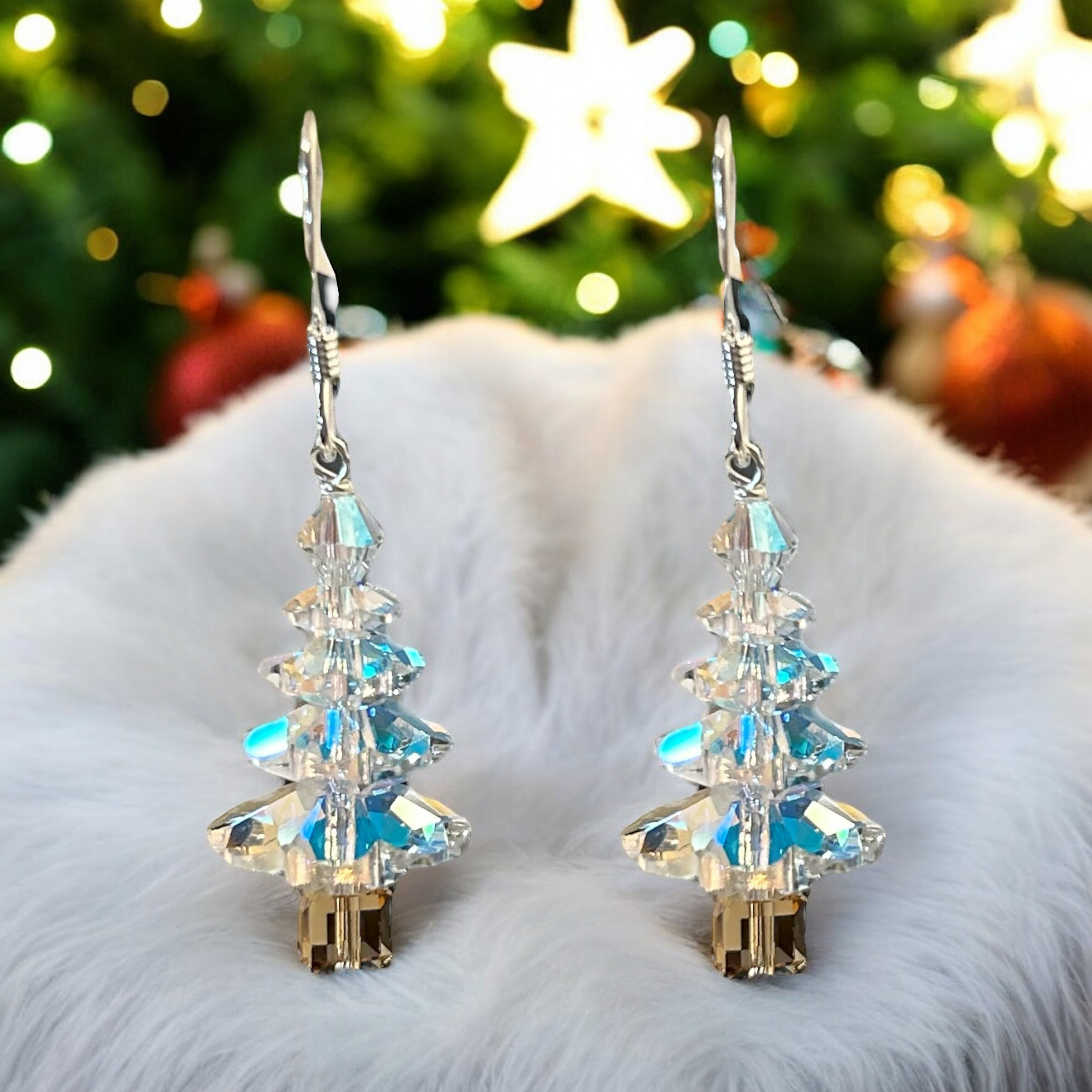 Shimmering Christmas Tree Earring (Ready to Wear)