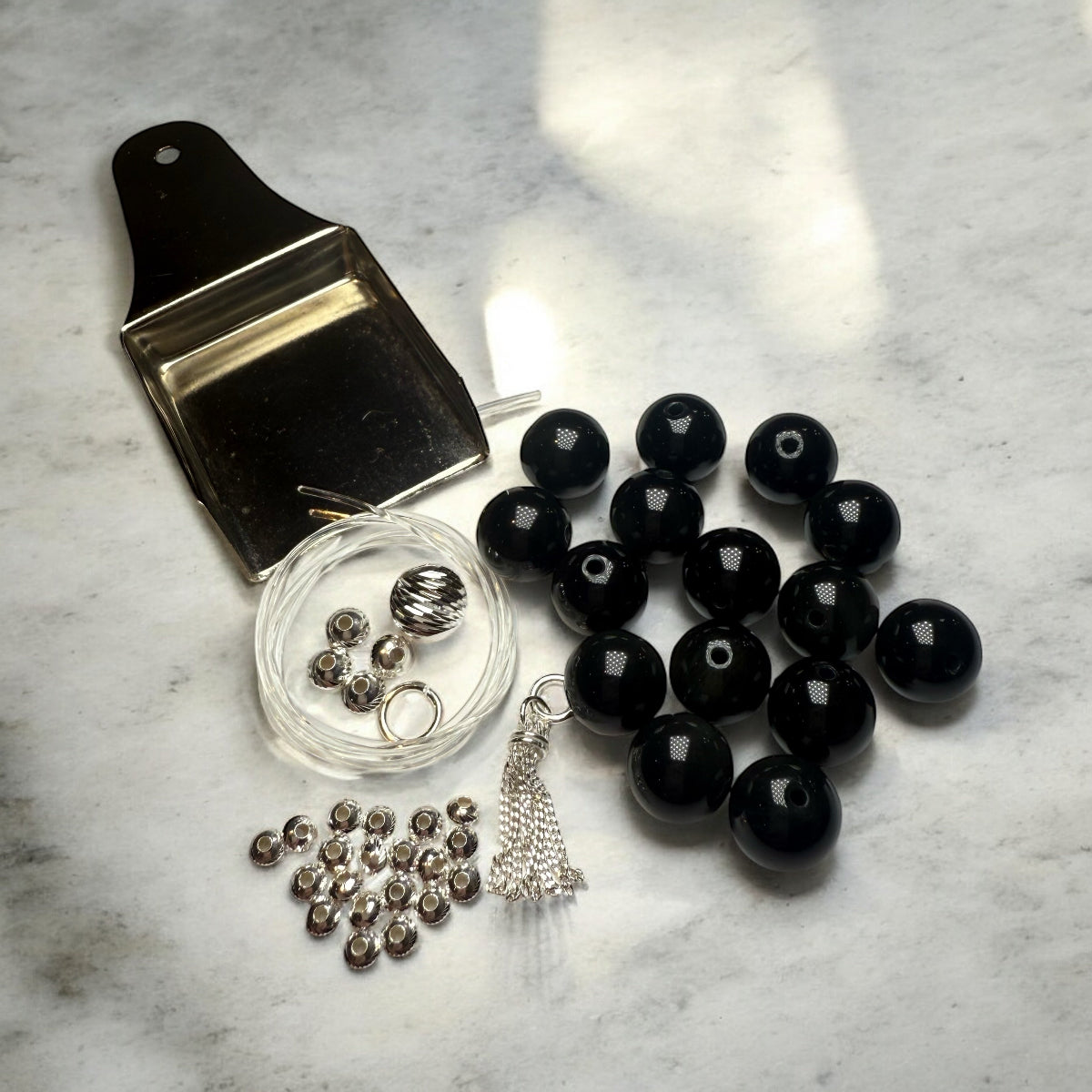 Rainbow Obsidian Tassel Bracelet Kit