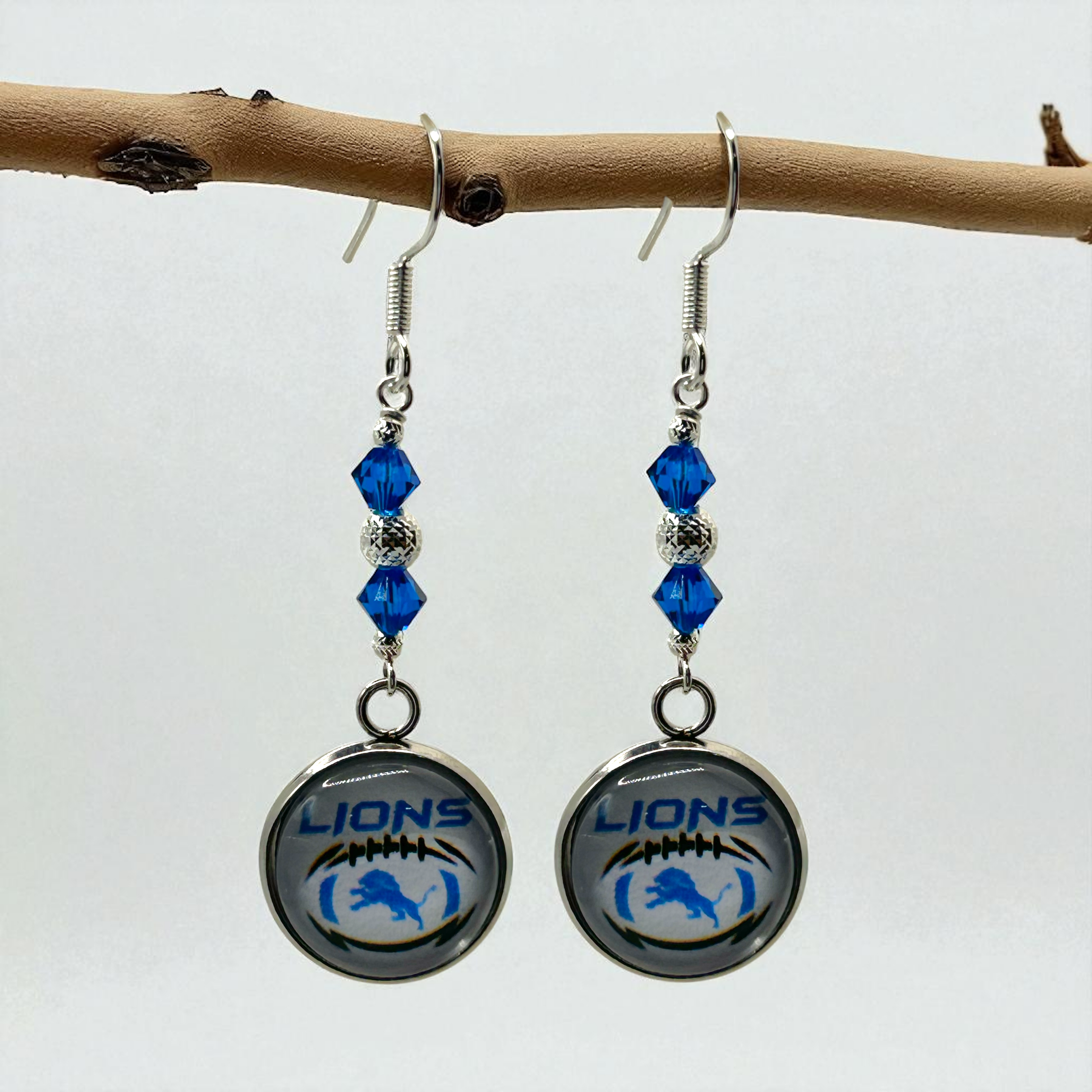 Detroit Lions Inspired Earrings (Ready to Wear)