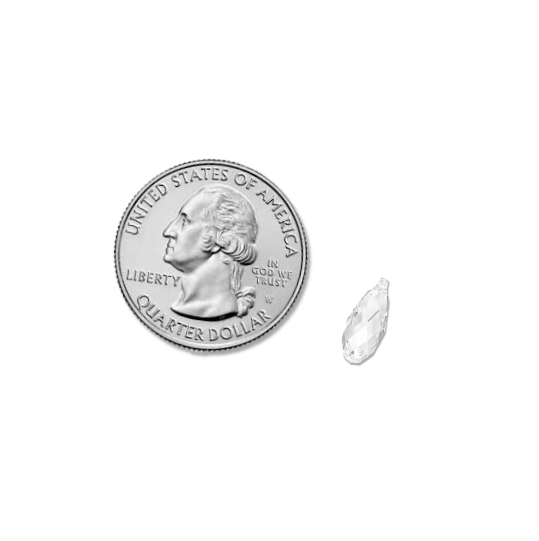 Swarovski 11x5.5mm Briolette Pendant - Crystal (1pc)