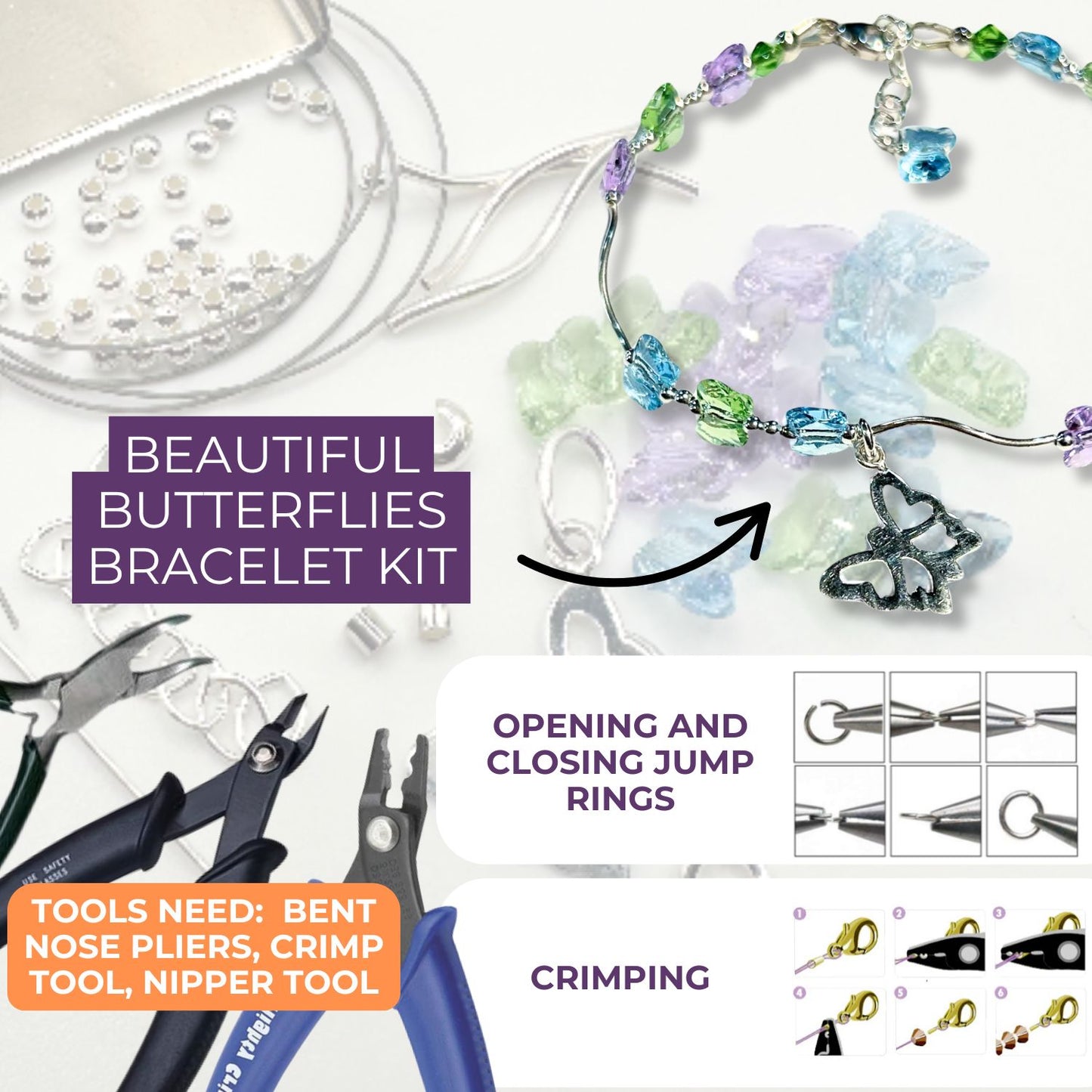 Beautiful Butterflies Bracelet Kit
