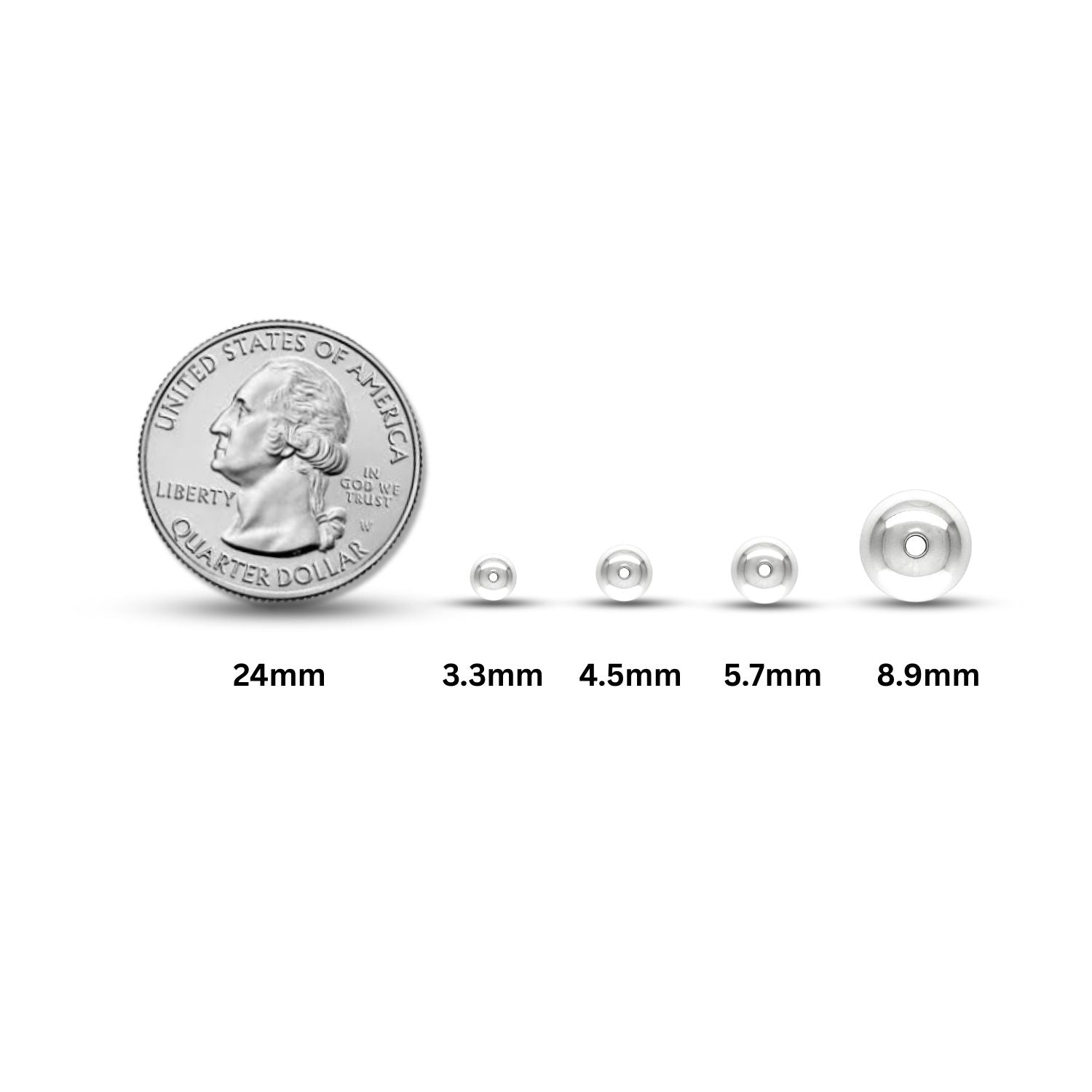 Sterling Silver Saucer Beads