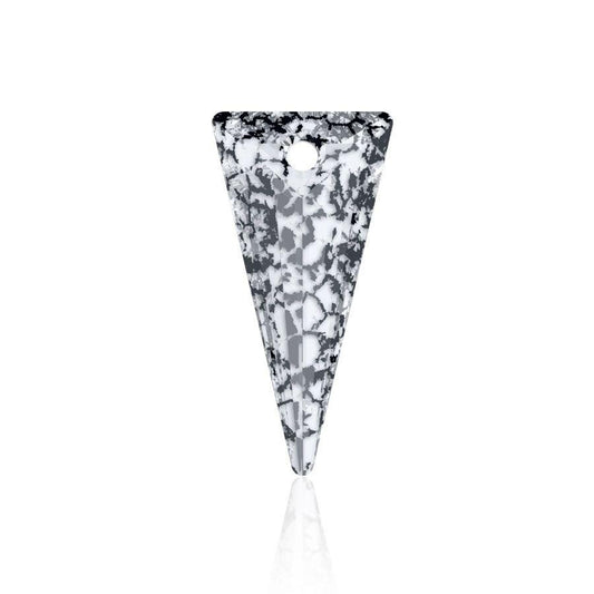 6840 Swarovski Crystal 28mm Spike Pendant - Crystal Black Patina (1 Piece) - Too Cute Beads
