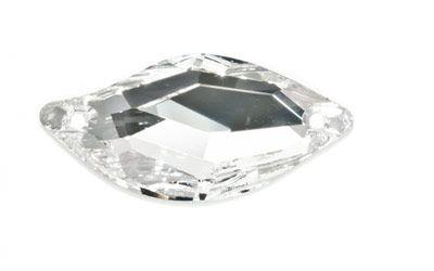 Swarovski 3254 Diamond Leaf 30mm Sew-On - Crystal Foiled (1 Piece) - Too Cute Beads