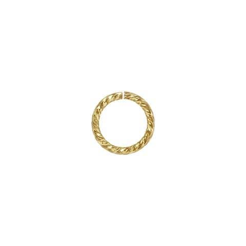 14K Gold Filled 7.8mm Sparkle Jump Rings - 20.5GA (10 Pieces)