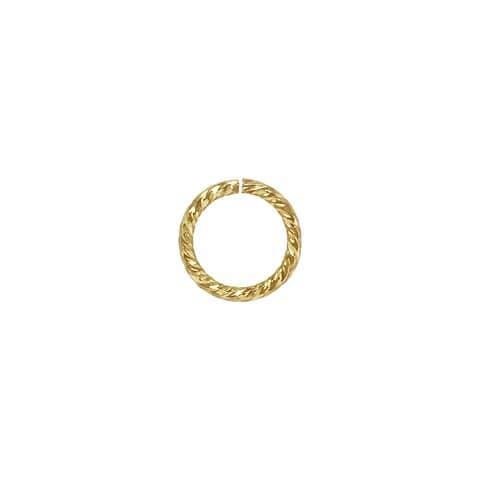 14K Gold Filled 7.8mm Sparkle Jump Rings - 20.5GA (10 Pieces) - Too Cute Beads