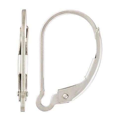 Sterling Silver Plain Interchangeable Lever-back (1 Pair)