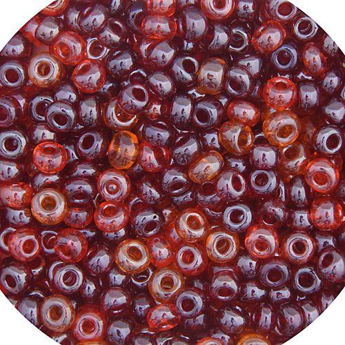 CZECH SEEDBEAD APPROX 22g VIAL 6/0 LUSTER RED MIX - Too Cute Beads