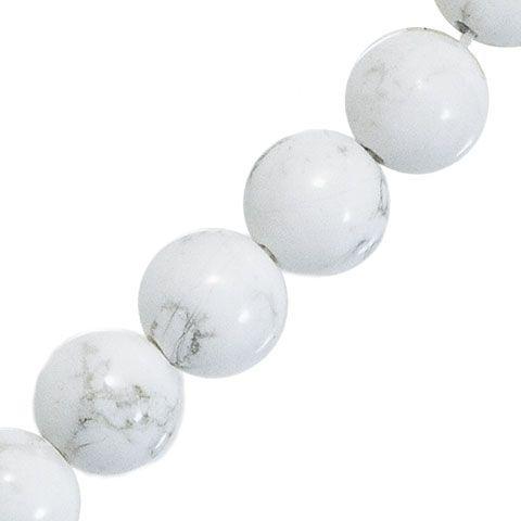 8mm Round White Howlite Beads (Pack of 10) - Too Cute Beads
