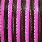 10 x 2mm two tone Flat Greek Leather - Brown and Fuchsia (Sold by the Inch) - Too Cute Beads