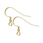 14K Gold Filled Bead & Coil Ear Wire (1 Pair) - Too Cute Beads