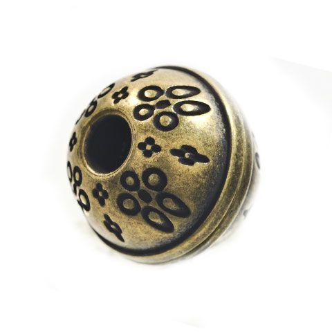 Decorative Pattern Magnetic Clasp for 4mm Leather - Antique Brass ( 1 piece)