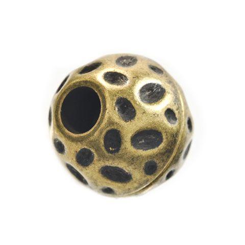 Dimple Pattern Magnetic Clasp for 4mm Leather - Antique Brass ( 1 piece)
