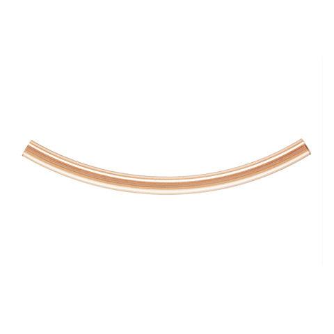 14K  Gold Curved Tube Bead - 2mm x 30mm (2 Pieces)