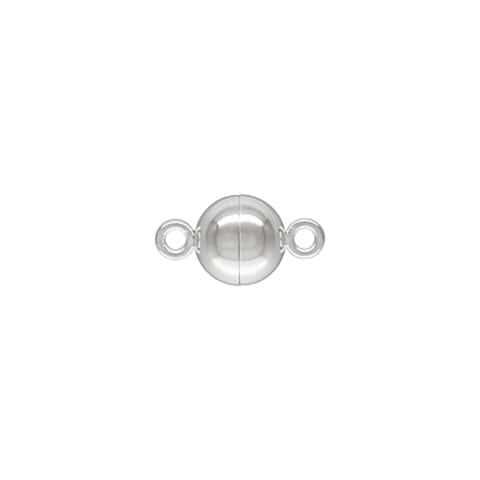 .925 Sterling Silver 10mm Round Magnetic Clasp