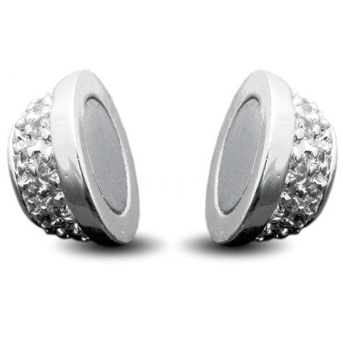 TCB Exclusive! 12mm Sterling Silver Plated Pave Clasp with 4mm Hole - Too Cute Beads