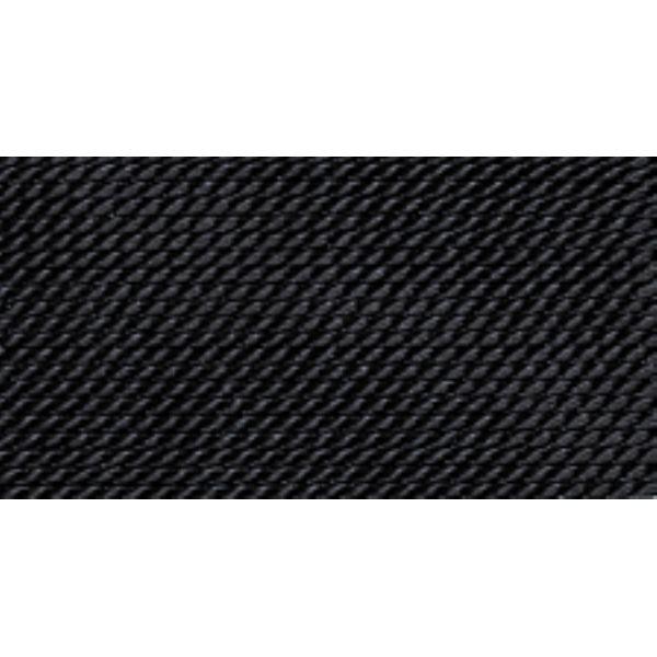 0.6mm Griffin Natural Silk Bead Cord #4 - Black (2 Meter Card) - Too Cute Beads