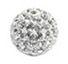 Pave Bling Bead - 6mm Crystal with 1mm Hole (1 Piece) - Too Cute Beads