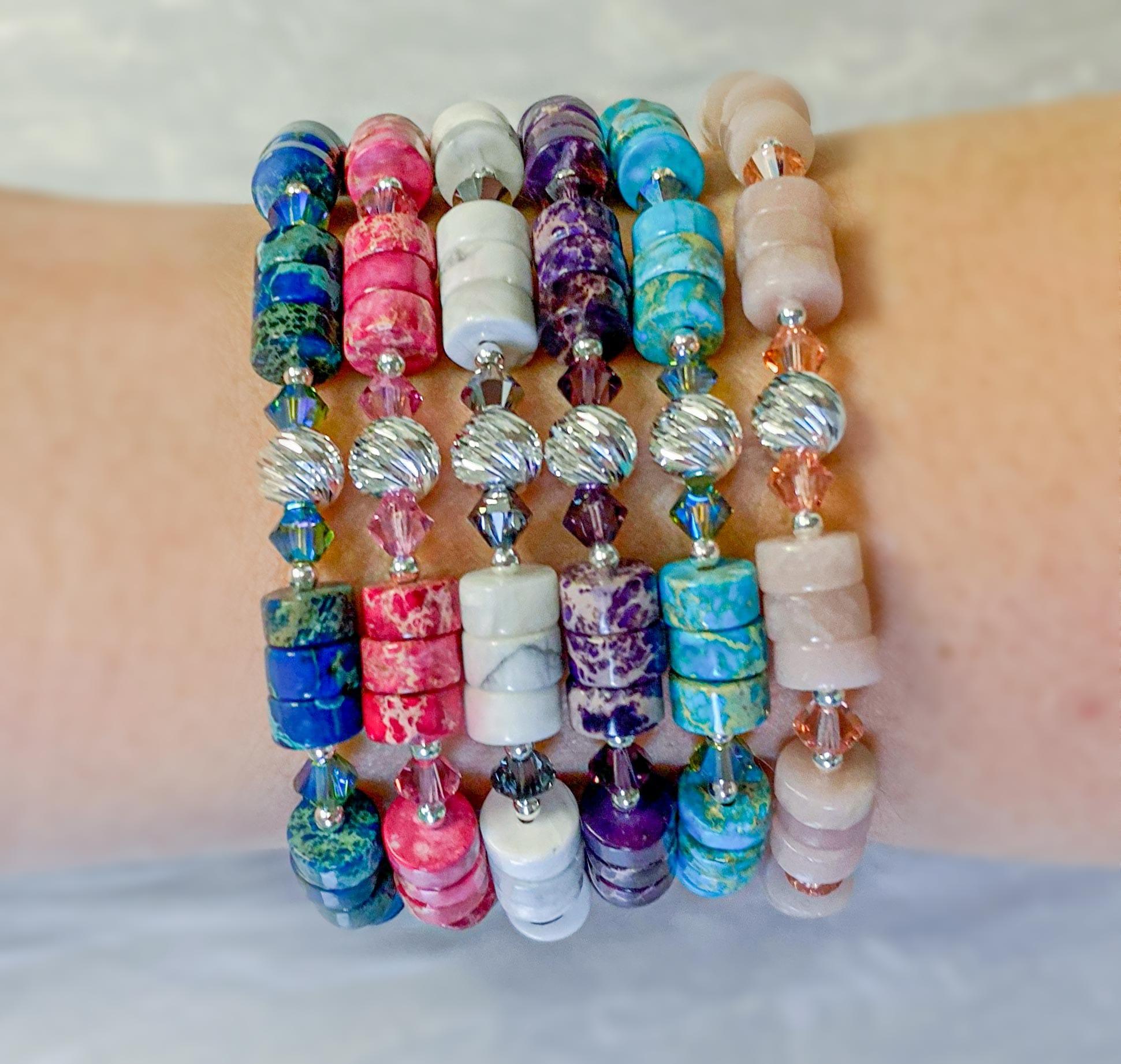 Bracelet Kit - Gems of the Sea Stackable Bracelet – Too Cute Beads