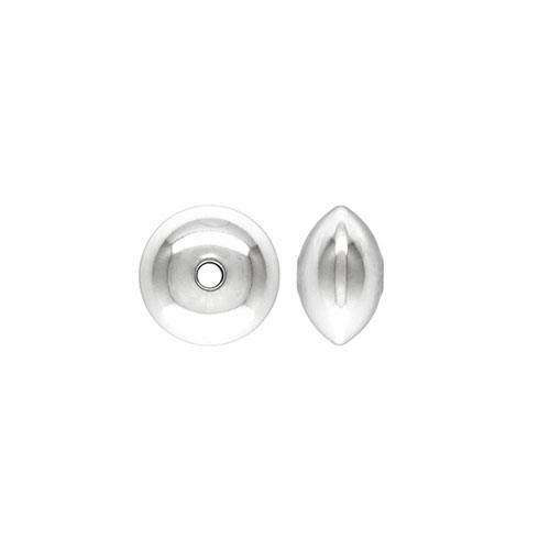 .925 Sterling Silver Saucer Bead - 4.5x3mm (10 Pack) - Too Cute Beads