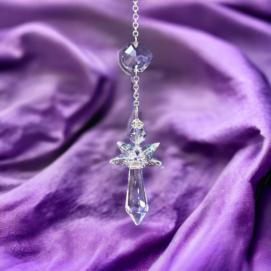 Introducing the Heavenly Angel Sun Catcher: A Larger, More Stunning Addition to Our Crystal Creation Line - Too Cute Beads