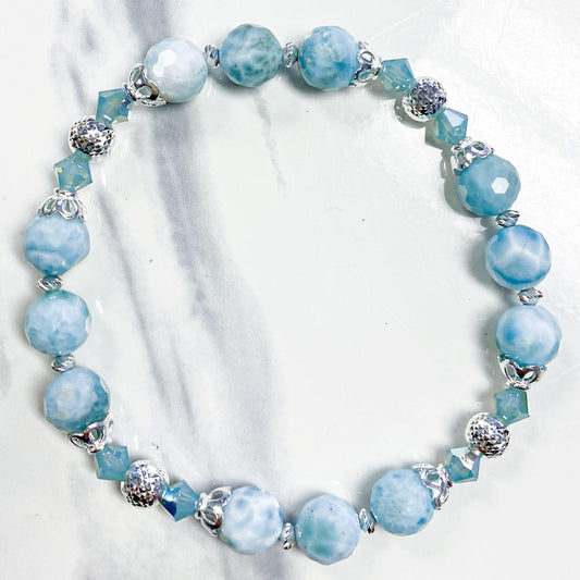 Larimar Gemstone Bracelet Kit Instructions - Too Cute Beads