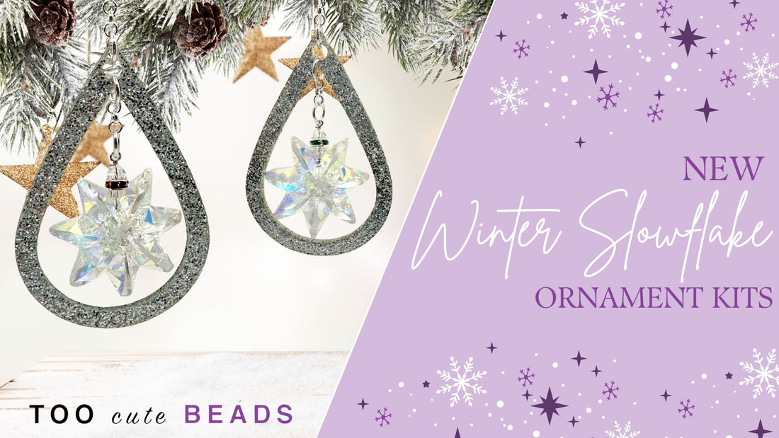 Introducing the Winter Snowflake Christmas Ornament Kits by Too Cute Beads