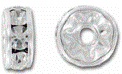 8mm S/S Plated Roundells w/ Swarovski - Too Cute Beads