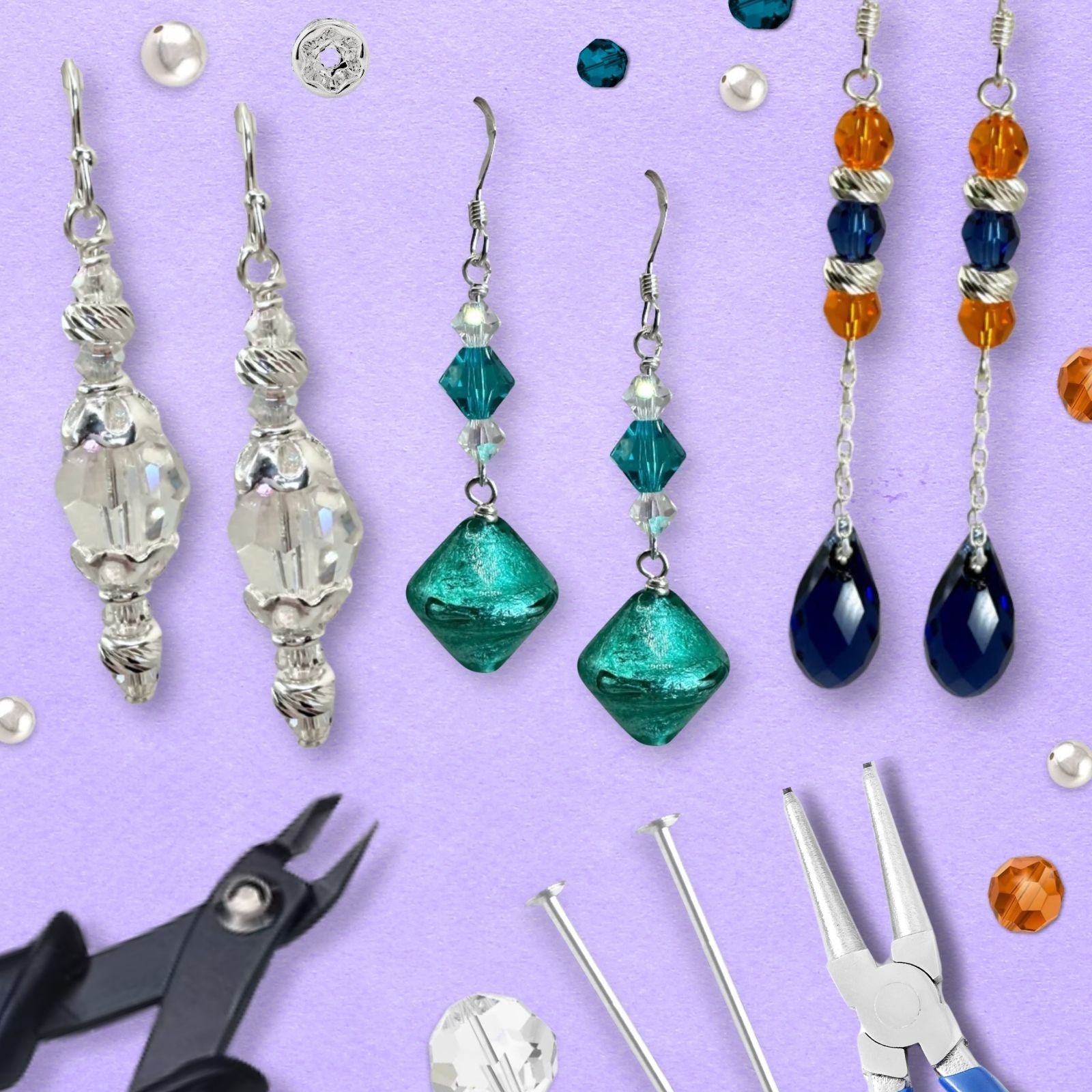 3 of our latest DIY Earring Kits with Tools and Supplies