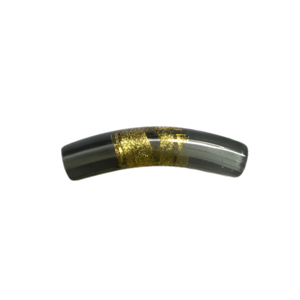 Murano Glass Curved Tube Beads – 35x7mm Handcrafted Italian Enchantment (Sold by the Piece)