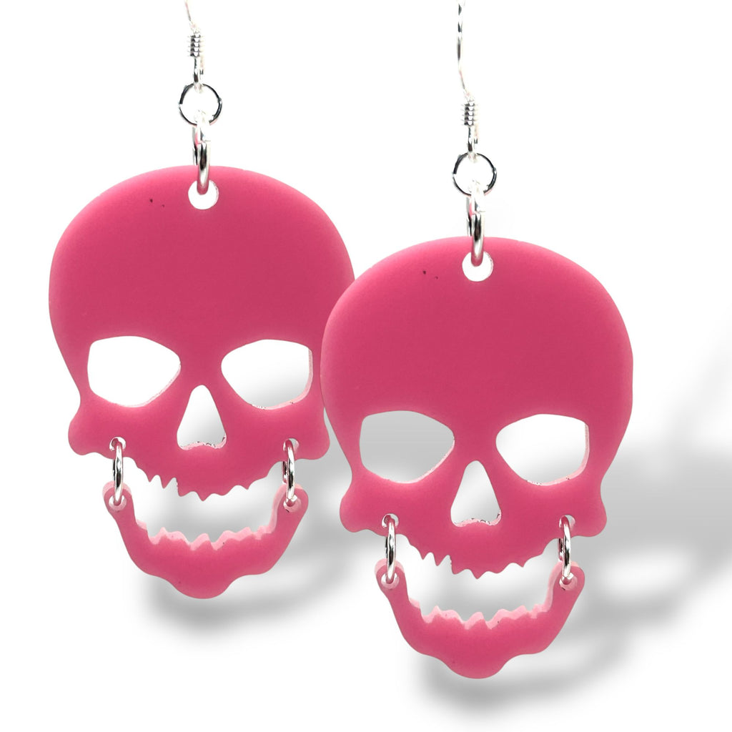 Scary Skull Halloween Earrings - New Summerween Colors! (Ready to Wear)