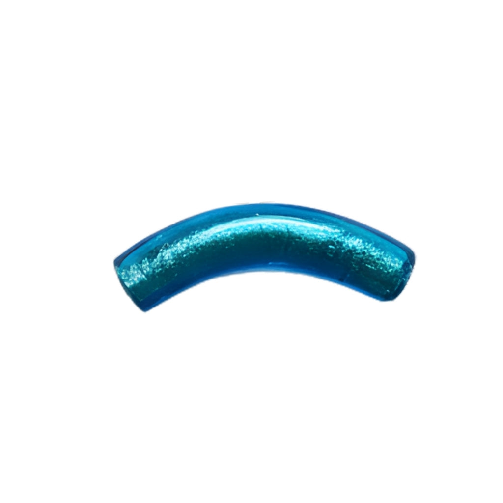 Murano Glass Curved Tube Beads – 35x7mm Handcrafted Italian Enchantment (Sold by the Piece)