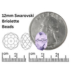 12mm Swarovski Briolette Beads - 5040 - Sold per Piece