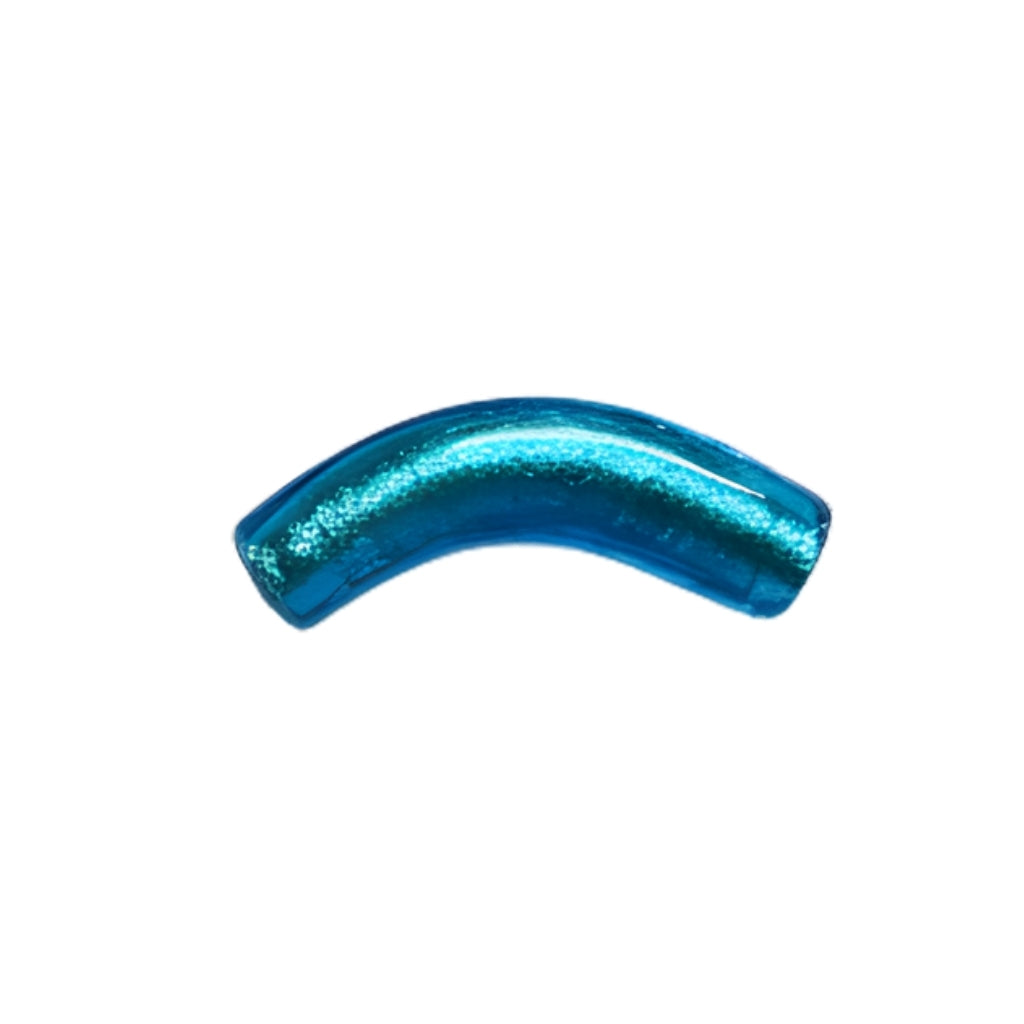 Murano Glass Curved Tube Beads – 35x7mm Handcrafted Italian Enchantment (Sold by the Piece)