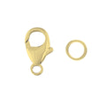 14K Gold Filled 7 x 13mm Oval Lobster / Trigger Clasp - Includes Closed Ring (1 Piece)