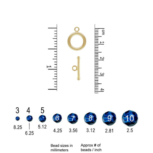 14K Gold Filled 12mm Round Toggle - 9mm Inner Dimension (1 Piece)