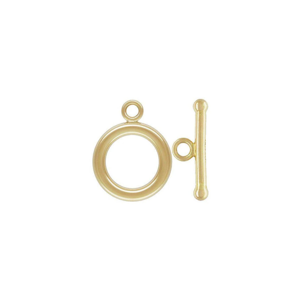14K Gold Filled 12mm Round Toggle - 9mm Inner Dimension (1 Piece)