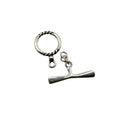 .925 Sterling Silver Half Twist Toggle  Oxidized  - 14mm (1 Set)