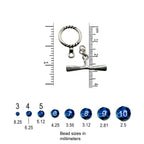 .925 Sterling Silver Half Twist Toggle  Oxidized  - 14mm (1 Set)