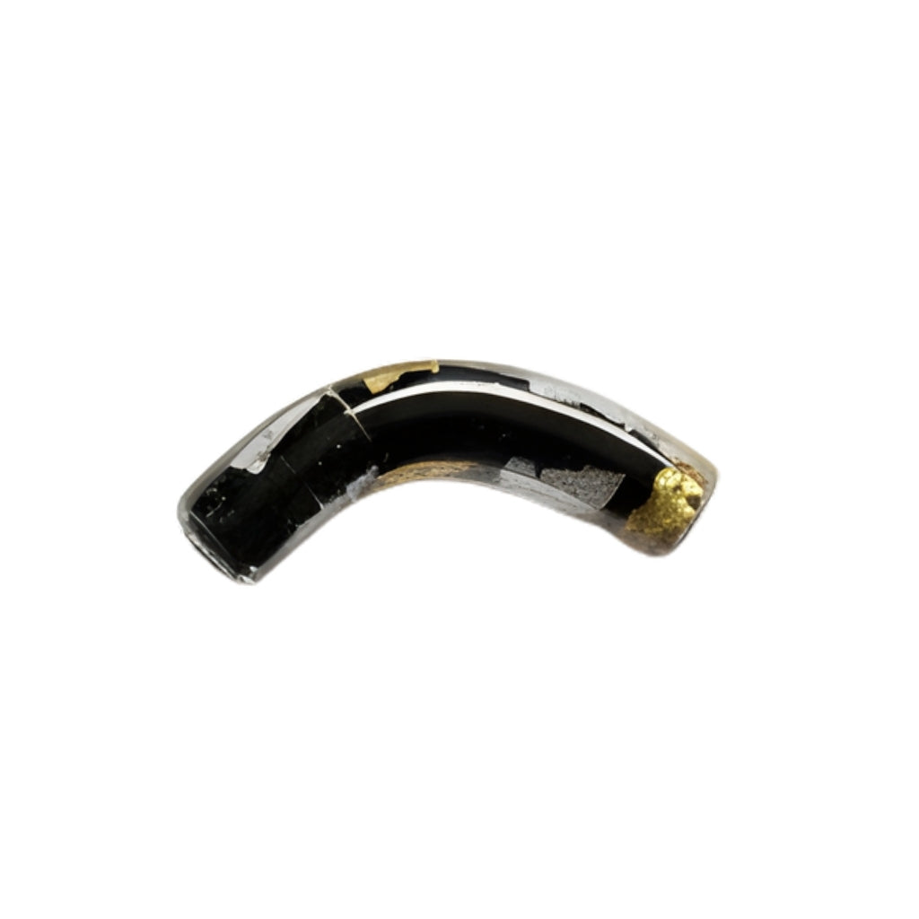 Murano Glass Curved Tube Beads – 35x7mm Handcrafted Italian Enchantment (Sold by the Piece)