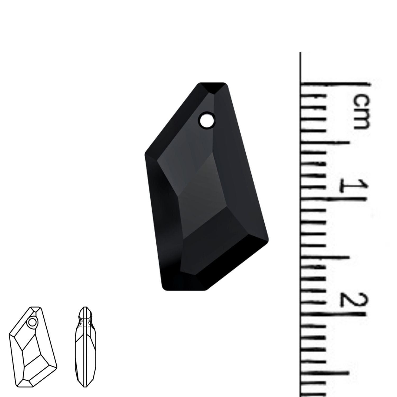 Swarovski 18mm De Art Pendant - Jet (1 piece)