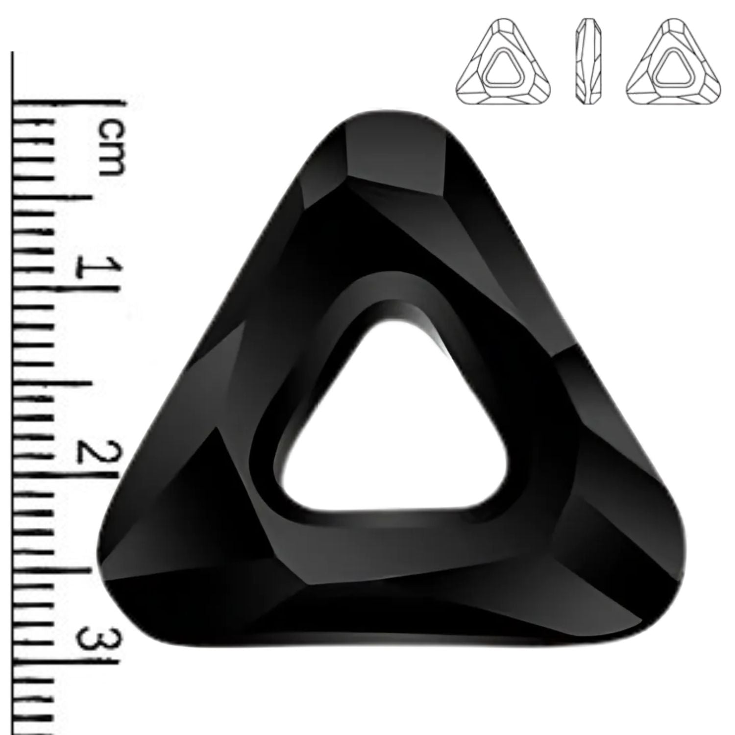 Swarovski 30mm Cosmic Triangle Pendant - Jet (1 piece)