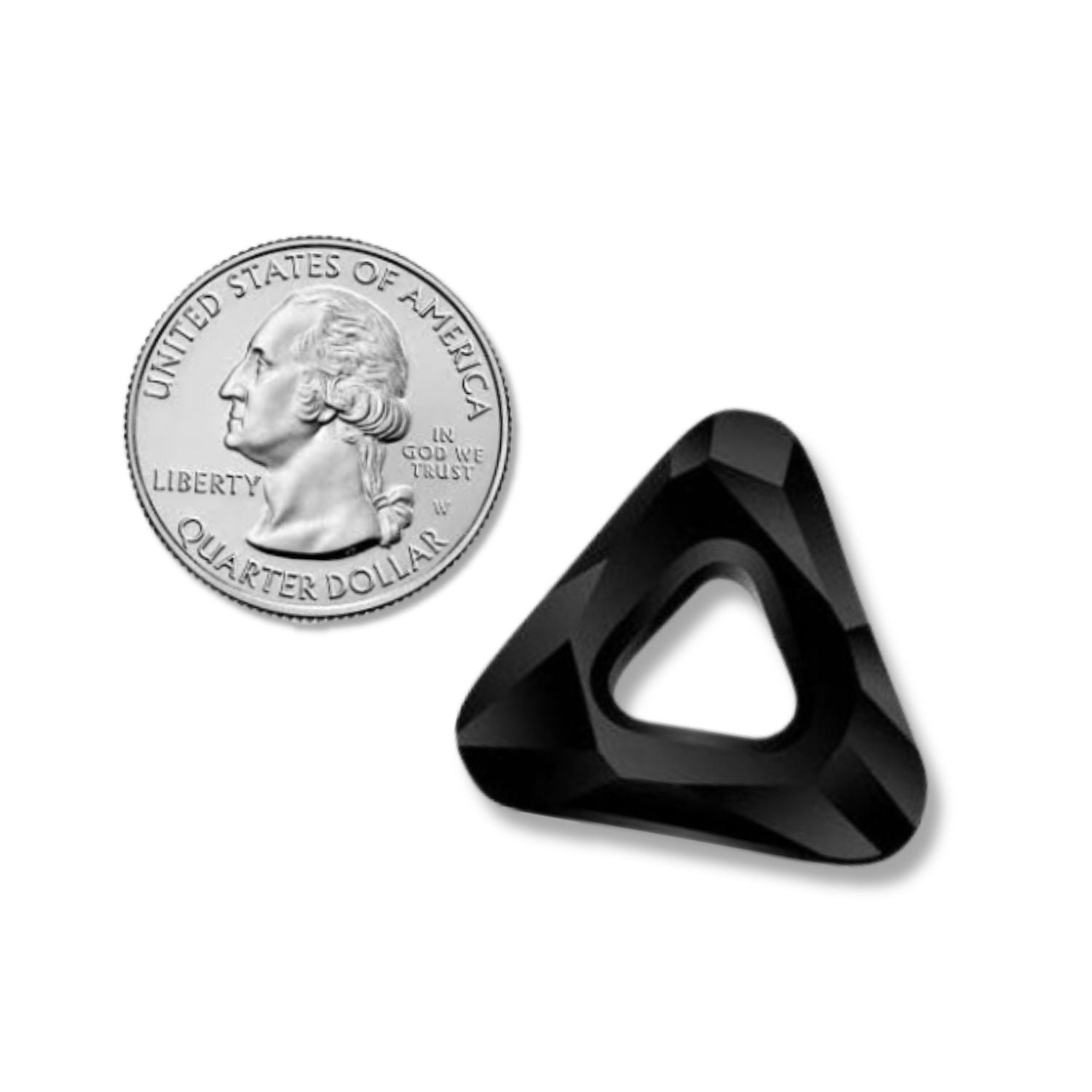 Swarovski 30mm Cosmic Triangle Pendant - Jet (1 piece)