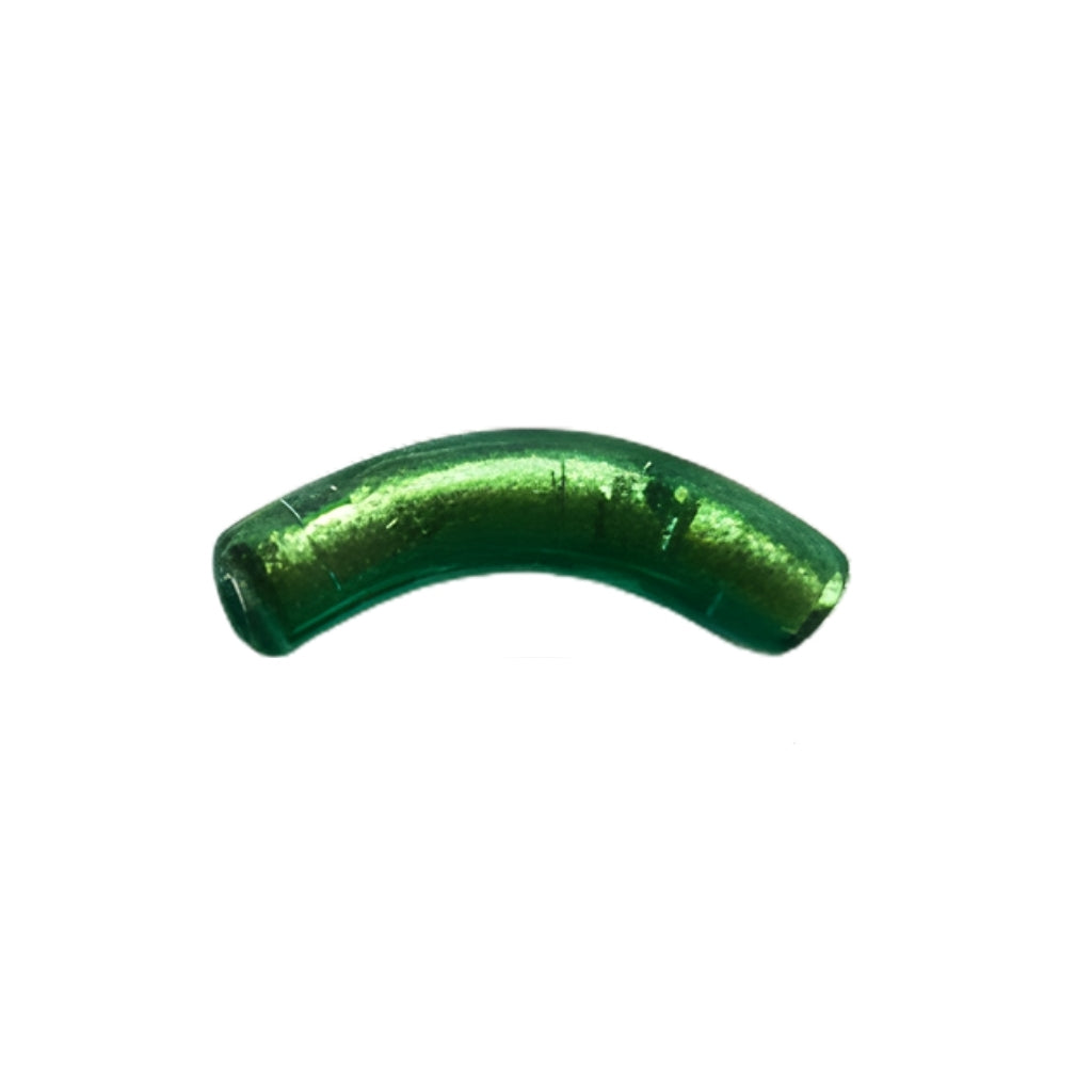 Murano Glass Curved Tube Beads – 35x7mm Handcrafted Italian Enchantment (Sold by the Piece)